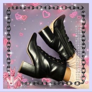 ❀ BAMBOO BLACK ANKLE BOOTS ❀